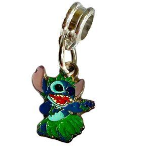 Disney Lilo & Stitch European Slider Bead Charm Aulani Hawaii Ohana Hula Skirt